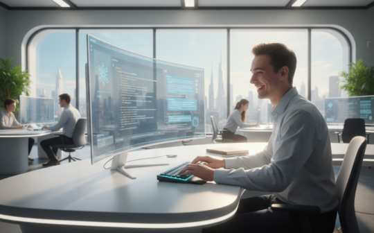 janek is programming with AI support